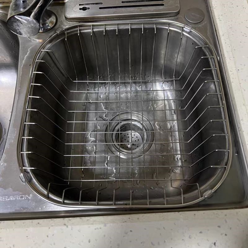 厨房水槽加粗304不锈钢沥水篮洗菜盆滤网碗碟置物架漏水架