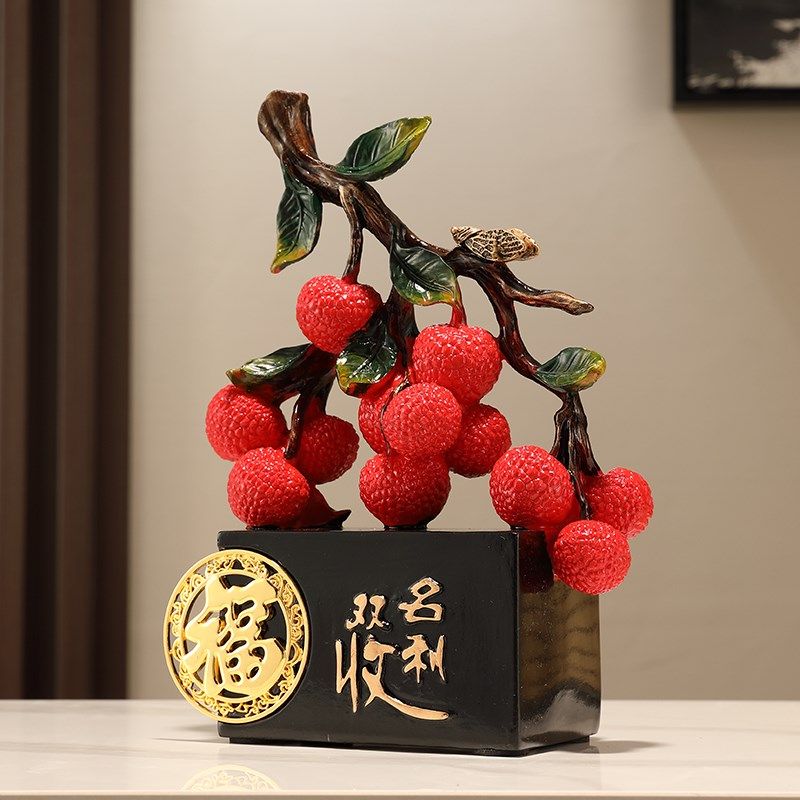 荔枝摆件招财名利双收客厅装饰品搬家礼物乔迁新居开业礼物,家居饰品,桌面摆件,淘宝优惠券,粉丝福利购,淘宝优惠卷