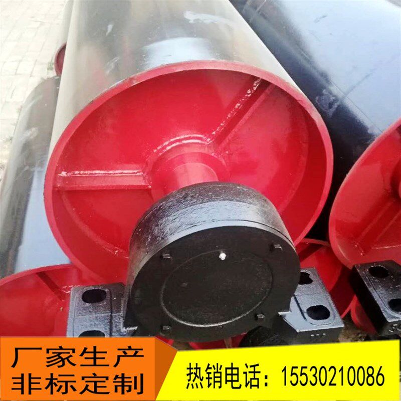 输送机 滚筒无动力外置主动滚筒改向滚筒胶铸胶输送机 头轮定制