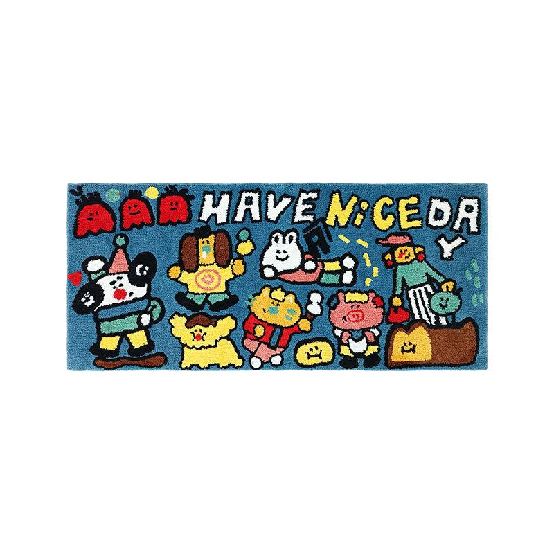 小单植绒地毯浴室垫卧室簇绒地毯客厅地毯机织