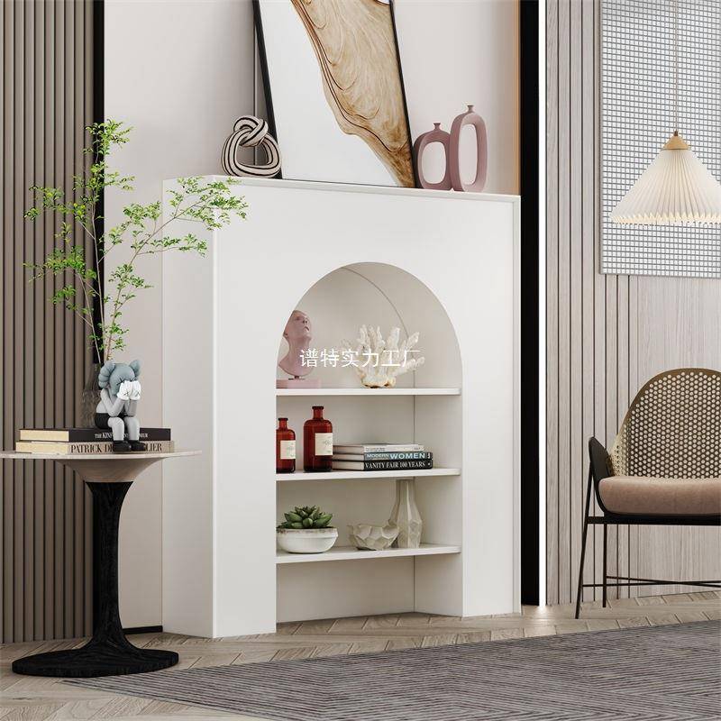 壁炉装饰柜简约现代客厅玄关柜子直播间摆件展示柜餐边柜白色