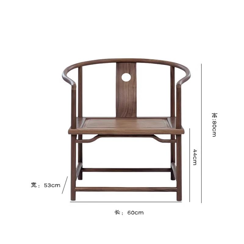 新中式实木椅家用餐厅餐椅接待会客洽谈泡茶椅简约现代书桌椅茶台