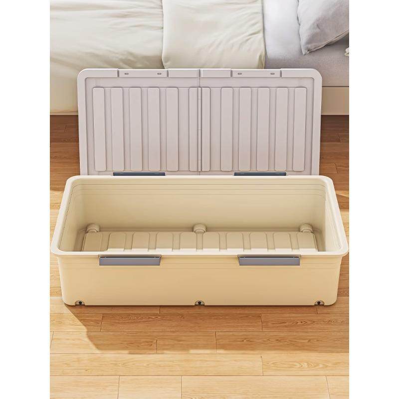 床底收纳箱家用带轮双开盖衣服被子整理箱床下大容量可移动储物箱,居家布艺,入户地垫,淘宝优惠券,粉丝福利购,淘宝优惠卷