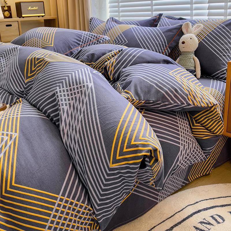 床单被套加厚纯棉磨毛床上生态四件套全棉秋冬季三件套人学生宿舍