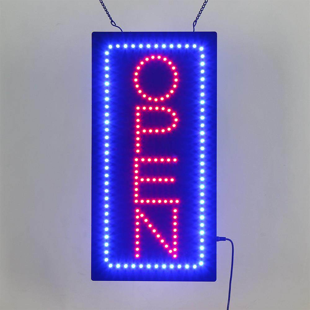 新款营业标志open广告灯open标志12V跑马灯动画闪烁招牌