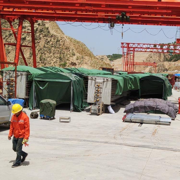 户外遮阳伸缩推拉蓬尺寸加工桥梁冬季保温养生大蓬电动防雨棚