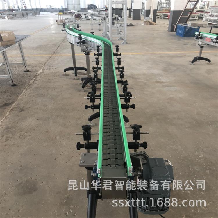 李子园饮料乳饮线不锈钢链板输送机板链式输送隔板输送系统