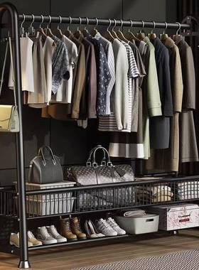 A字型衣帽架可移动晾衣架落地立式室内房间挂衣架子家用卧室收纳