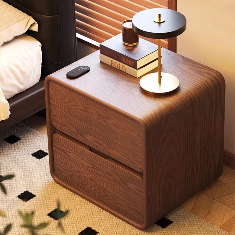 新中式床头柜现代简约多功能小型床边柜子卧室床边收纳柜