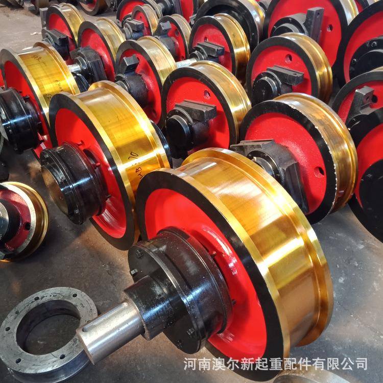 供应锻造车轮组无缘行车轮直径600*150天车车轮组