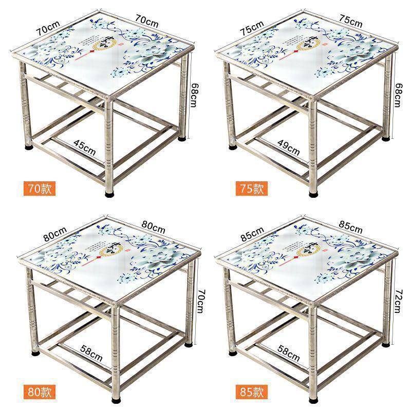 烤火正方形架多功能方形不锈钢冬天折叠可折叠家用取暖桌子烤火桌