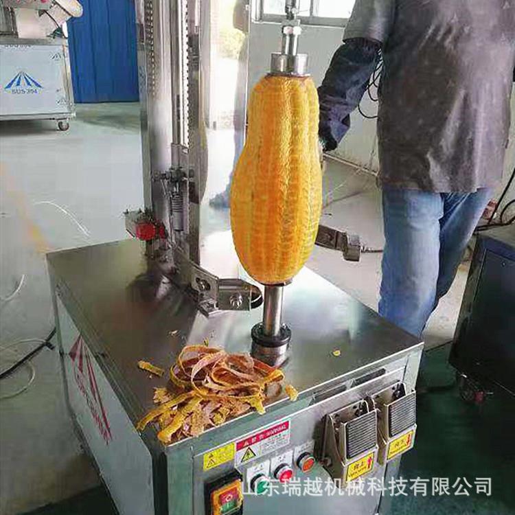 大型西瓜削皮机不锈钢南瓜去皮机瑞越双头冬瓜刮皮机削皮厚薄可调