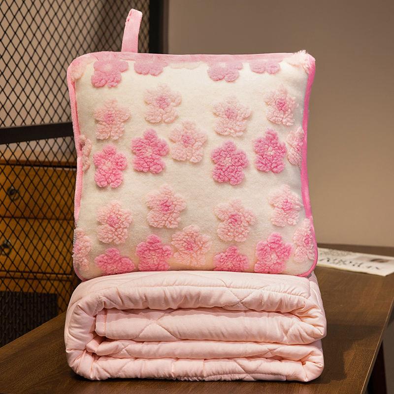 懒人抱枕被子两用加厚办公室靠枕折叠午睡枕头毯子二合一汽车靠垫