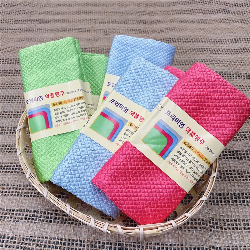 加厚不掉毛家务保洁擦玻璃酒杯镜子不留水印无水印痕鱼鳞抹布