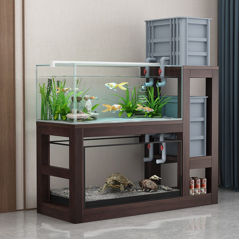 鱼缸架子实木落地式高低架子承重鱼缸架加粗腿鱼缸底座底柜