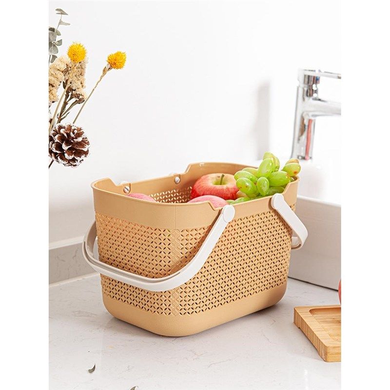 蔬菜收纳筐塑料沥水篮桌面置物厨房家用正方形洗菜篮,收纳整理,其他收纳篮,淘宝优惠券,粉丝福利购,淘宝优惠卷