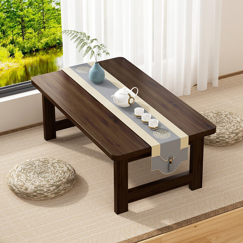 飘窗桌子折叠炕桌家用实木榻榻米矮桌子小茶几床上学生宿舍学习桌