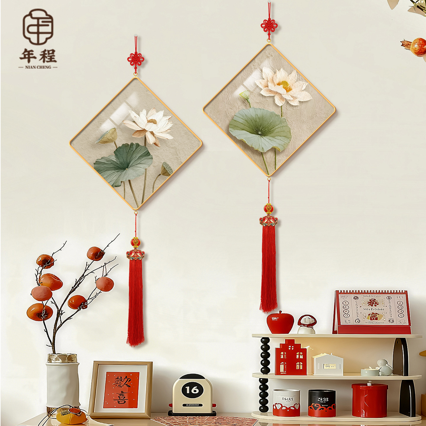 【新款热销】荷花莲叶装饰画挂件