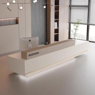 轻奢现代公司酒店大堂前台接待台售楼部商铺高端收银台咨询台吧台