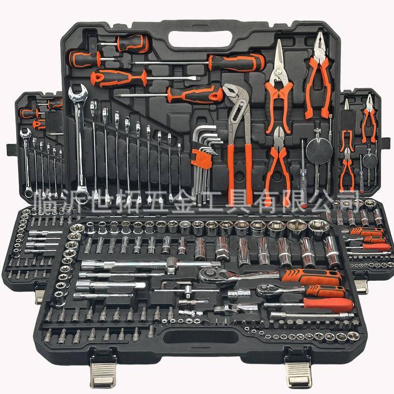 工厂汽修工具套装汽车维修组套套筒扳手组合板子修车工具家用