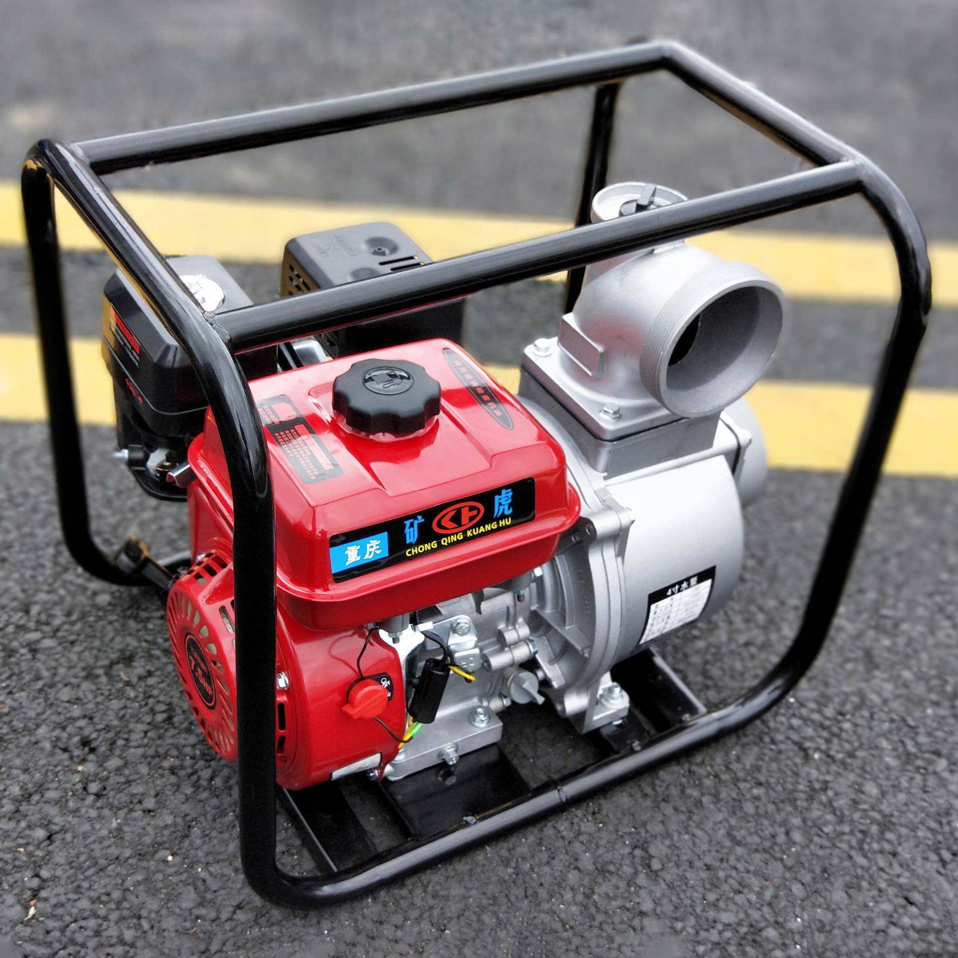 7.5HP小四寸WP40S大流量100MM口径农业排涝灌溉抽水机汽油水泵