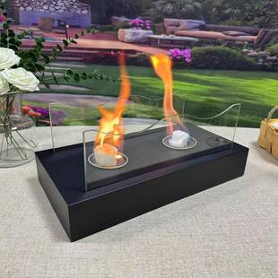 酒精壁炉桌面火焰炉真火炉装饰火盆取暖火炉户外氛围酒精炉