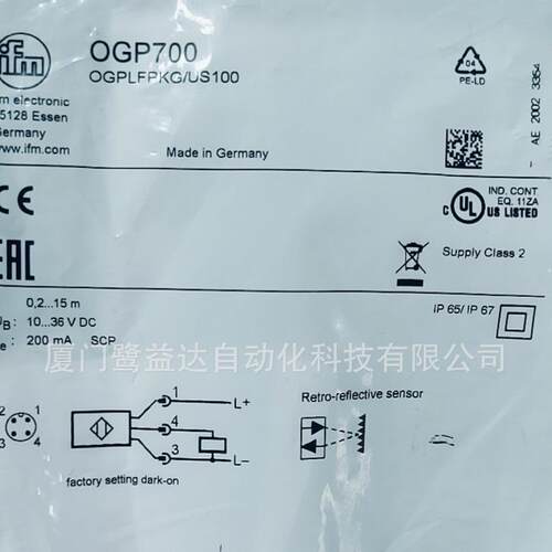 IFM易福门光电开关OGP700OGH200