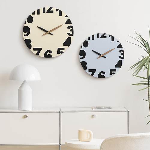 wozoom屋准免打孔现代简约挂钟客厅家用钟表艺术大气轻奢创意时钟