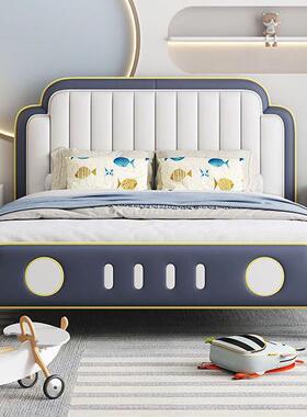 MGCK26齐边不齐尾儿童床皮床软包皮床1.2米小户型现代简约双人床1