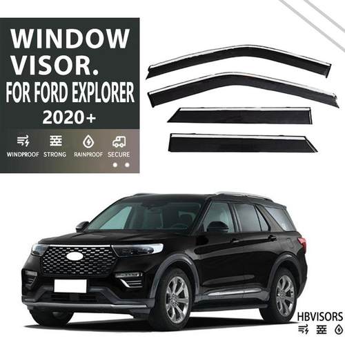 适用于福特EXPLORER不锈钢晴雨挡雨板雨眉侧窗导流板Windowvisor