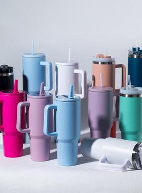 40oz汽车杯保冷冰霸杯车载手柄杯304不锈钢大容量保温杯真空保温