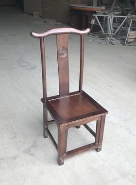 全实木餐椅靠背椅子家用白色简约现代中式原木凳子酒店饭店餐桌椅