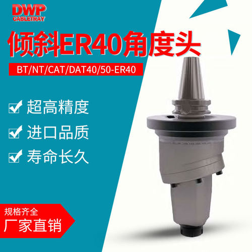 CNC数控加工中心倾斜型角度头BT40BT50侧铣头ER40龙门铣头0到30度