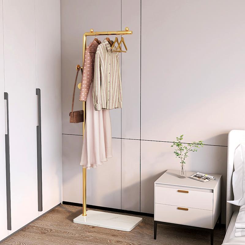 挂衣架落地卧室不占地衣架床边晚上放衣服神器衣帽架脏衣篓收纳架