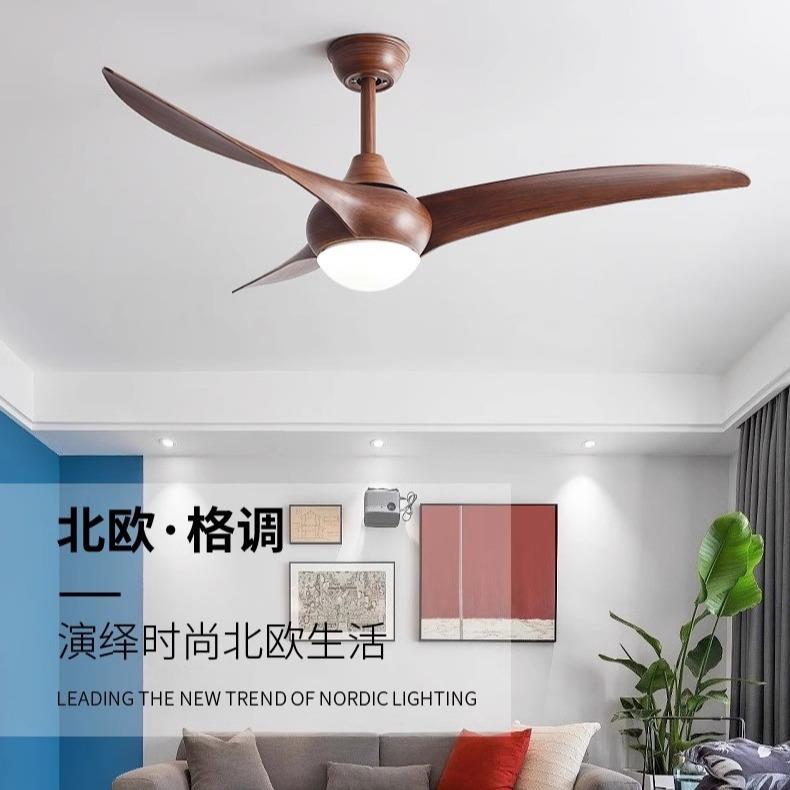 美式复古风扇灯家用客厅餐厅灯风扇一体工业风吊顶大风力风扇吊扇