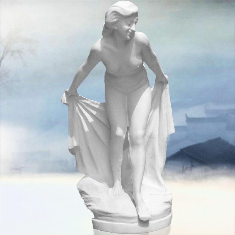 艺伯乐出浴女全身二石膏像60cm写生美术教具美术素描模型摆件