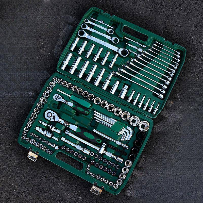 汽修工具套装套筒棘轮扳手汽车维修组合随车快速修车多功能工具箱