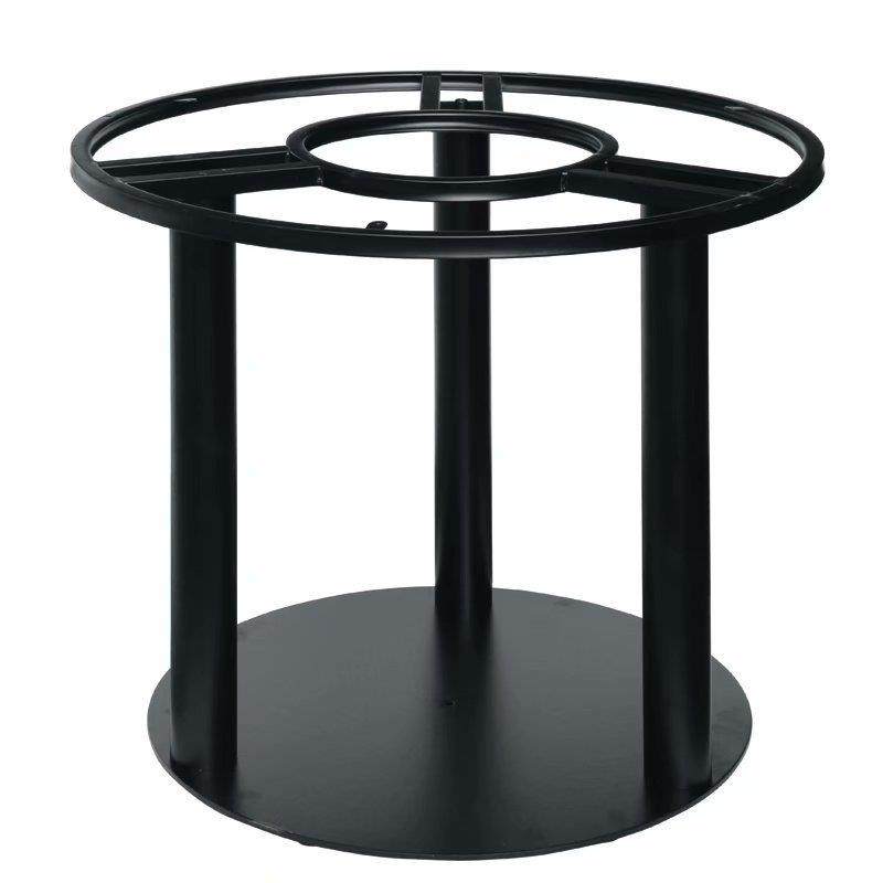 大圆桌腿底座桌腿铁艺餐桌架餐厅大理石餐桌脚客厅不锈钢桌脚