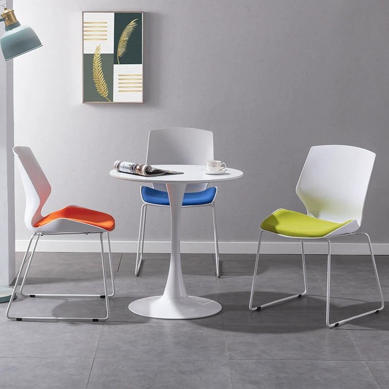 办公椅会议椅弓形洽谈椅网布会议室电脑椅子可叠落四脚培训椅座椅