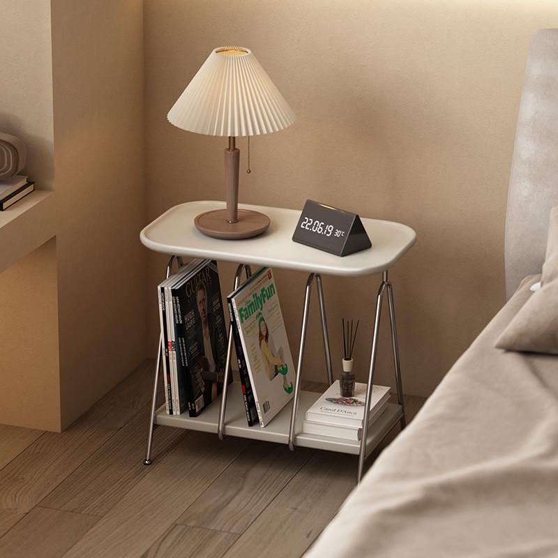 wotime北欧杂志架不锈钢书架置物架现代简约沙发边几书报架收纳