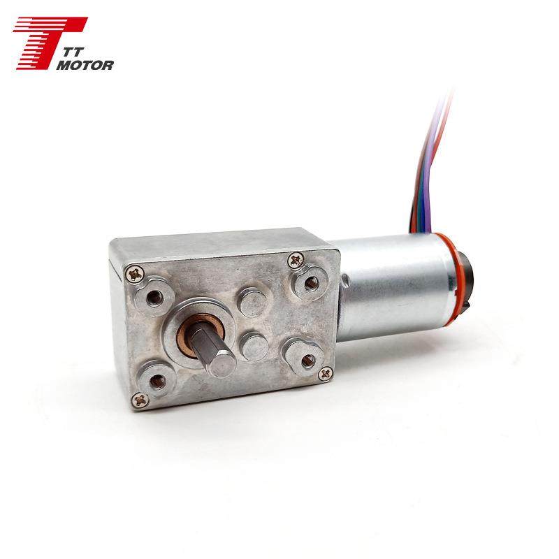 蜗轮蜗杆减速器配370无刷马达24mm直流无刷电机12V无刷电机