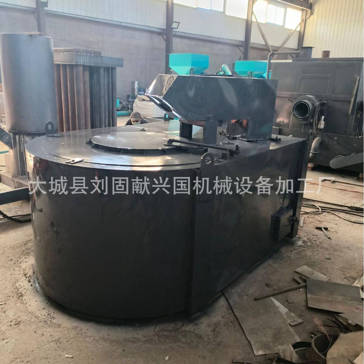 熔炉熔铝炉化铝炉生物质熔铝炉废铝熔炼炉100-5000公斤集中熔炼炉