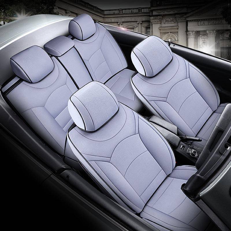 一车一版全包围透气亚麻专车专用舒适座椅套四季通用五座汽车坐垫