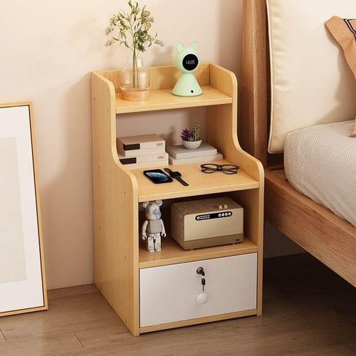 床头柜卧室家用简约现代简易收纳带锁储物柜小型置物架卧室迷你柜