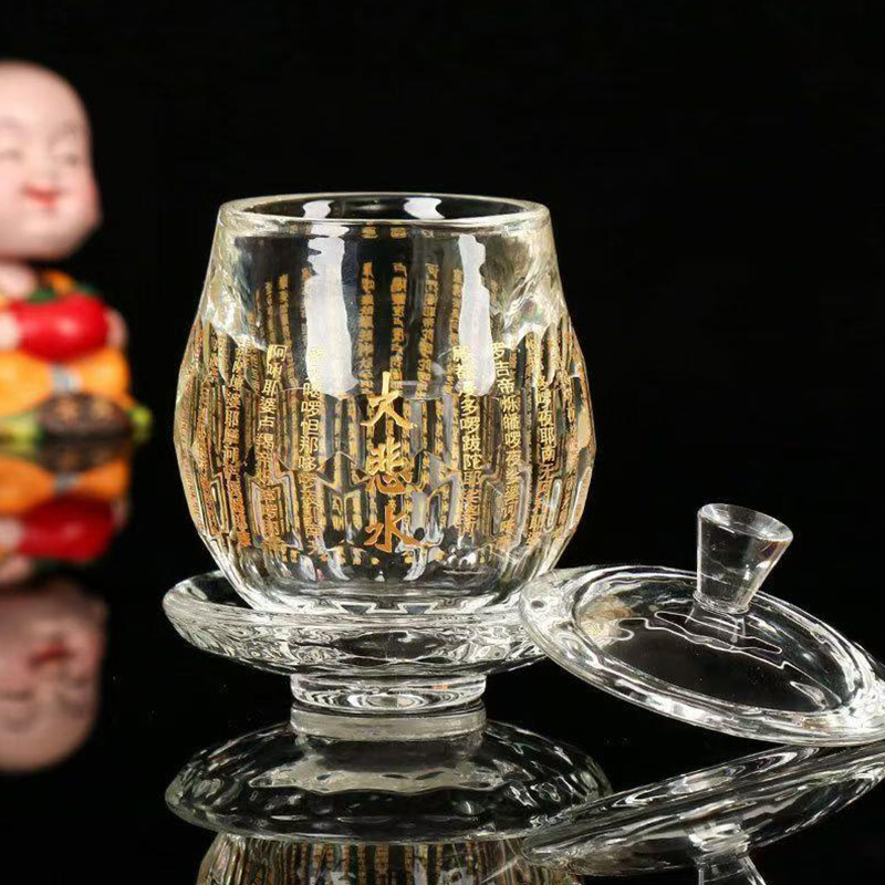 高端佛前水晶玻璃供水杯