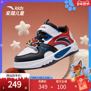 安踏儿童板鞋男童鞋疯狂动物城联名小童休闲鞋运动板鞋卡通2026新