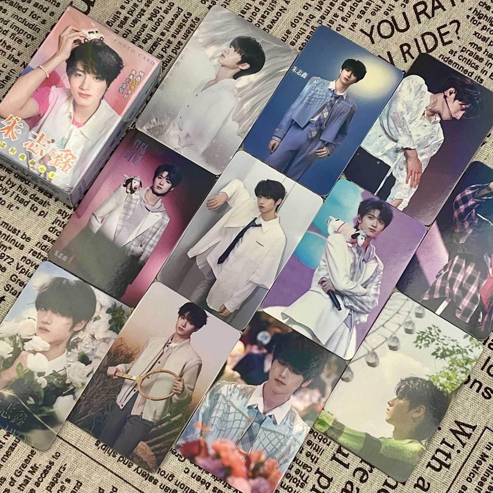 朱志鑫镭射小卡55张TF家族三代单人周边同款自印小卡拍立得LOMO卡