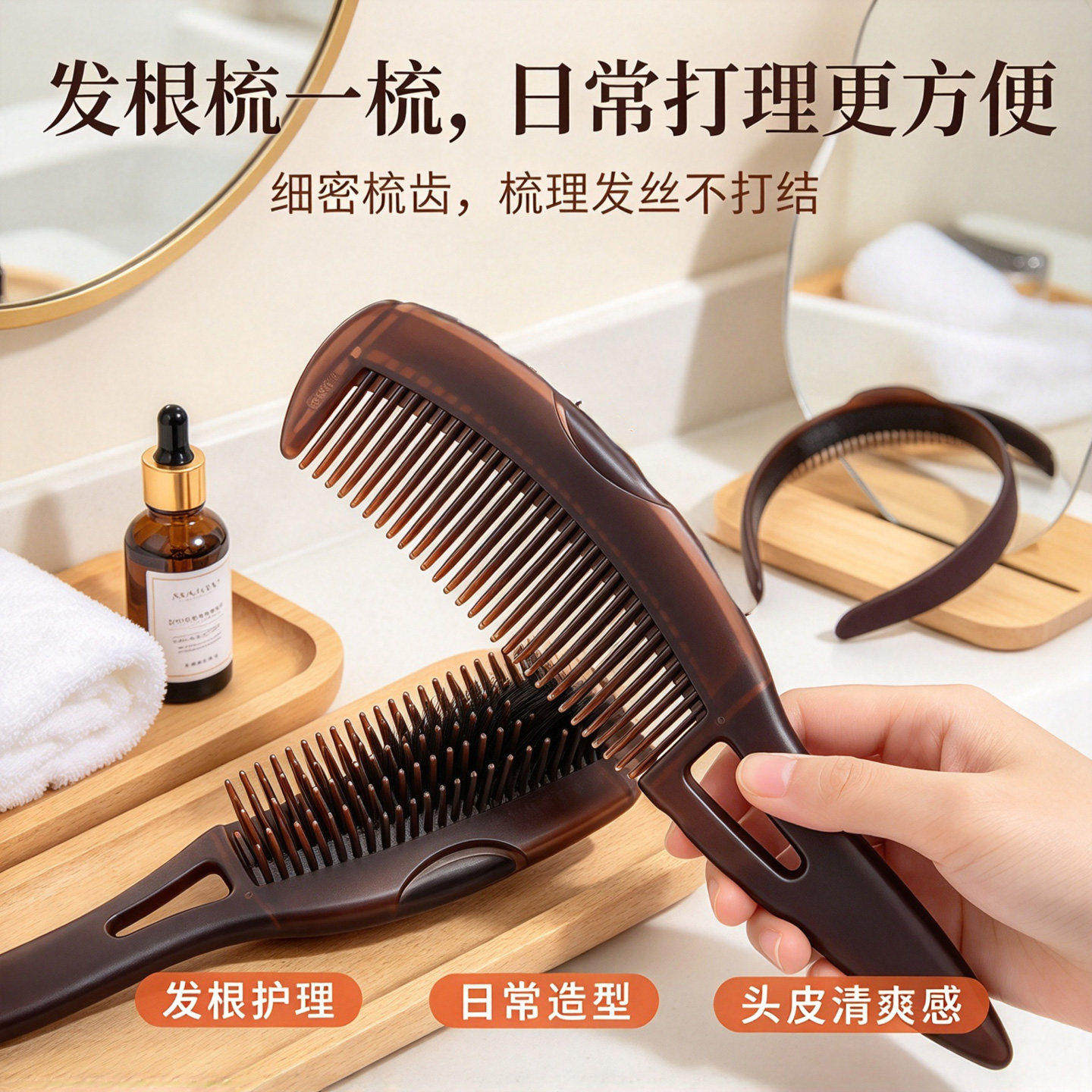 免洗头能量梳发根梳理梳