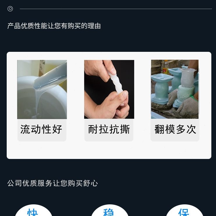 优液体型滴胶模具耐高温缩合高细翻模硅胶质硅橡胶透明节半模具制