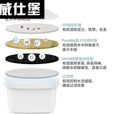 通用过滤芯芯于碧然得的滤芯德德碧蓝滤必然水壶净水壶滤芯家用水